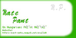 mate pant business card